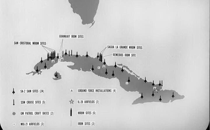 la crisi dura 13 giorni nella foto le basi militari sovietiche a cuba