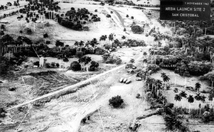 una veduta aerea del sito missilistico di cuba