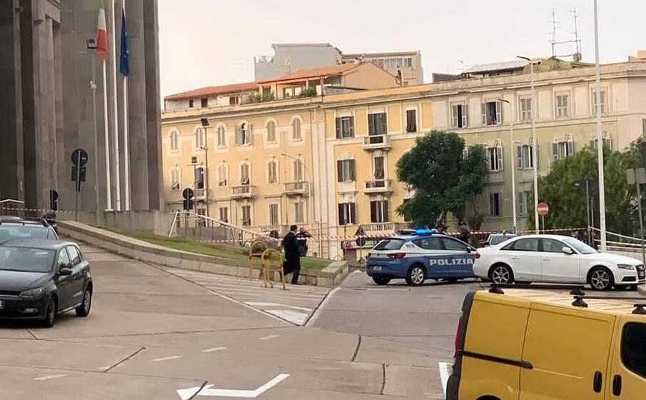 la polizia sul posto