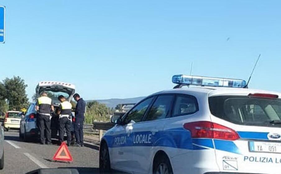 i rilievi sul luogo dell incidente (foto l unione sarda sanna)