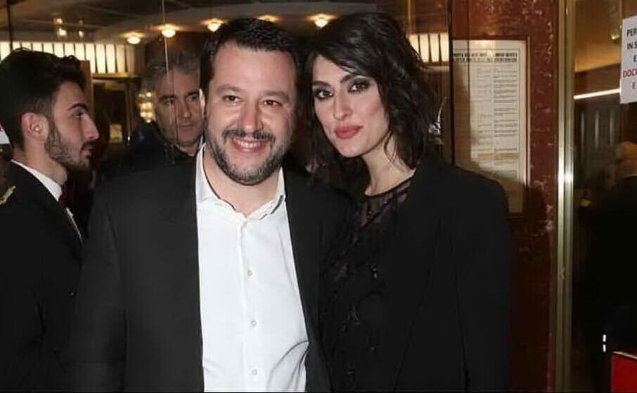 matteo salvini con elisa isoardi (ansa)