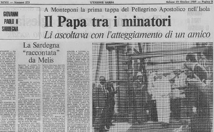 il santo padre tra i minatori