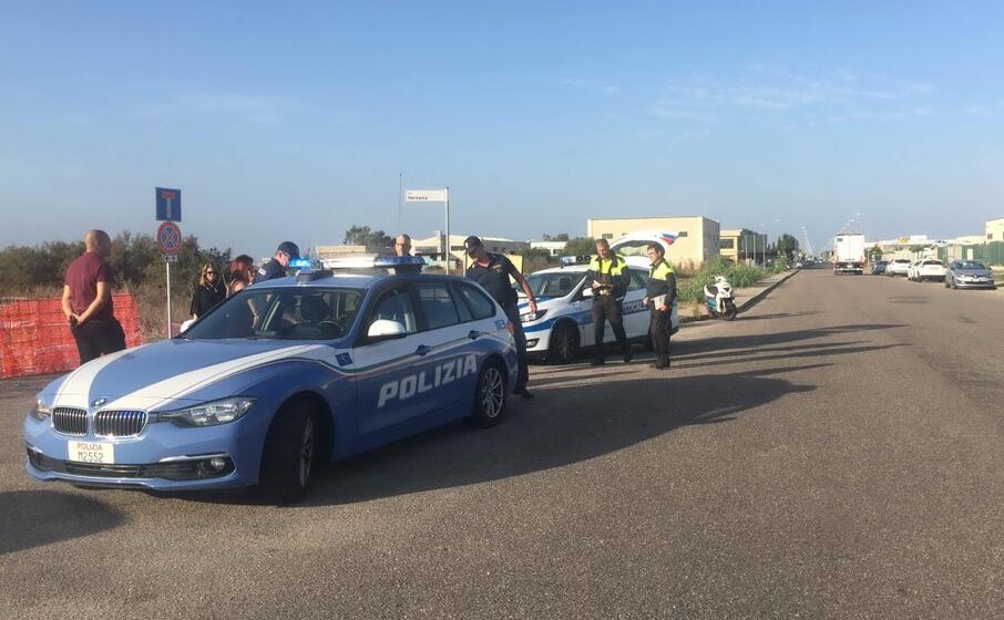 l incidente in zona industriale (foto l unione sarda sanna)