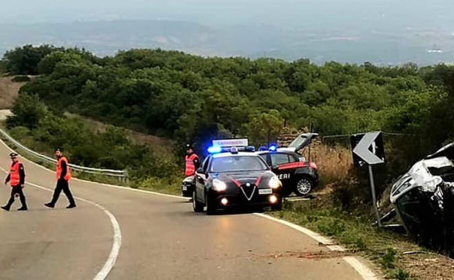 l incidente sulla provinciale fra gergei e isili (foto l unione sarda pintori)