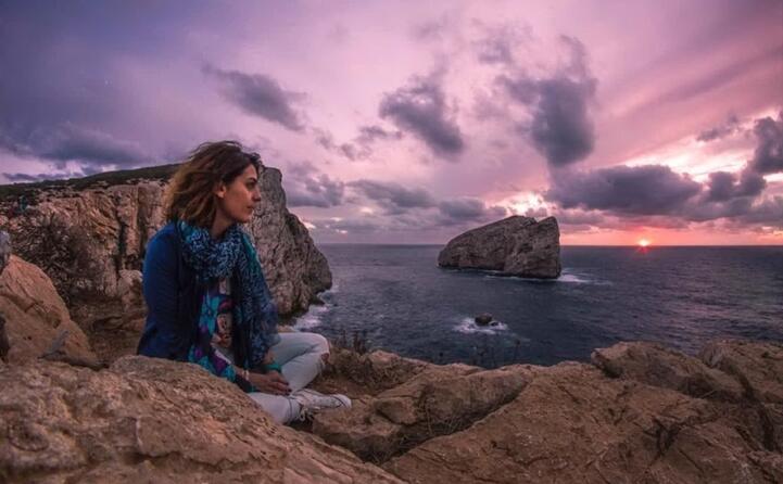 ammirando il tramonto dalla scogliera di capo caccia ad alghero (foto _cristian_80)