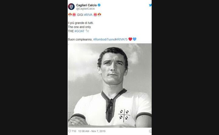 gli auguri del cagliari su twitter