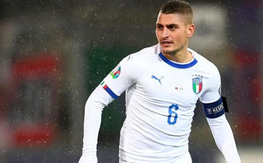 marco verratti in azione (foto twitter nazionale)