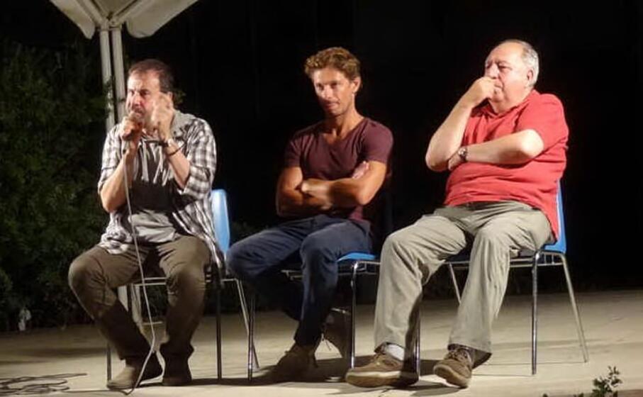 sante maurizi giorgio pasotti e antonello grimaldi al festival dell asinara (foto ufficio stampa)