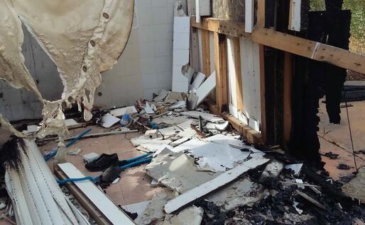 Distruzione in un locale