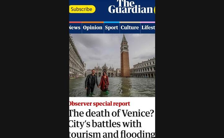il guardian parla della morte di venezia