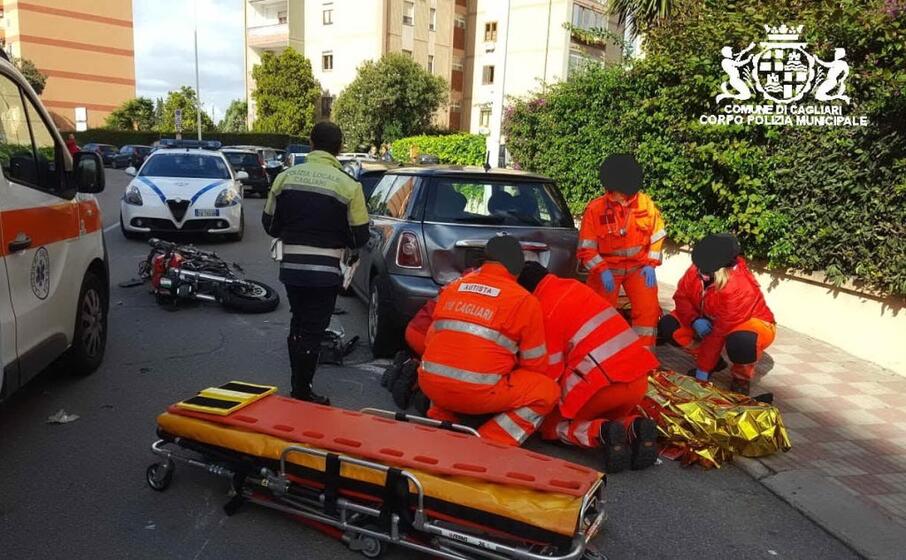 il luogo dell incidente (foto polizia municipale)