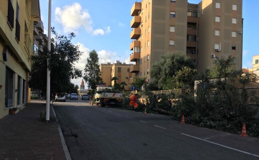 l avvio dei lavori in via marche (foto l unione sarda scano)