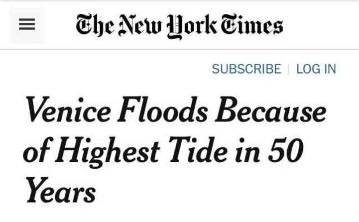 la notizia ripresa dal new york times