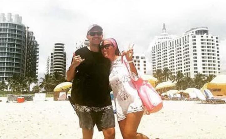 con la moglie debora pelamatti a miami (foto instagram)