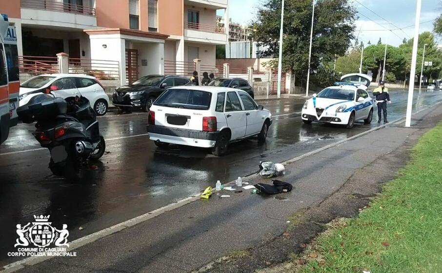 il luogo dell incidente (foto polizia municipale)