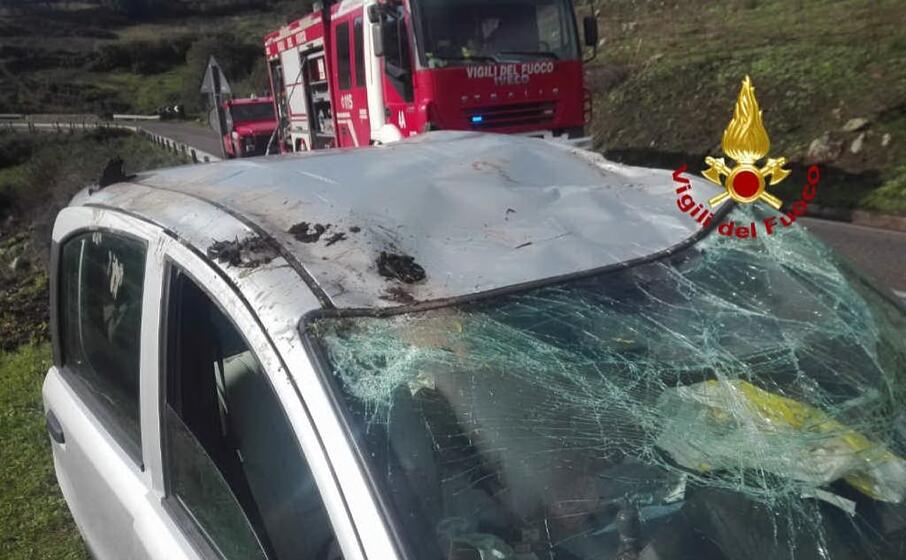 il luogo dell incidente (foto vigili del fuoco)