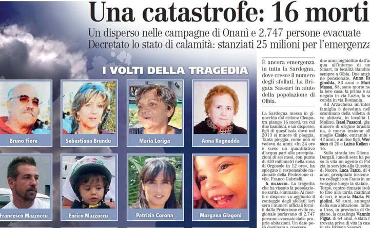 i volti e i nomi di 8 delle 16 vittime