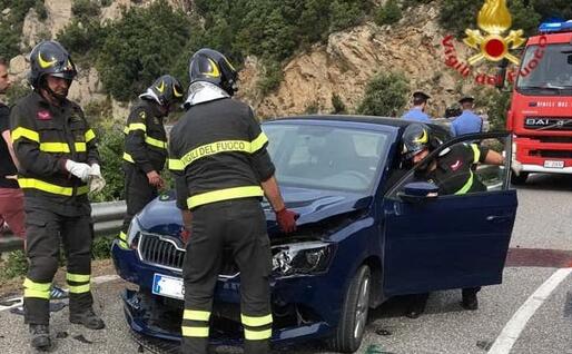 Il luogo dell'incidente (Foto Vigili del Fuoco)