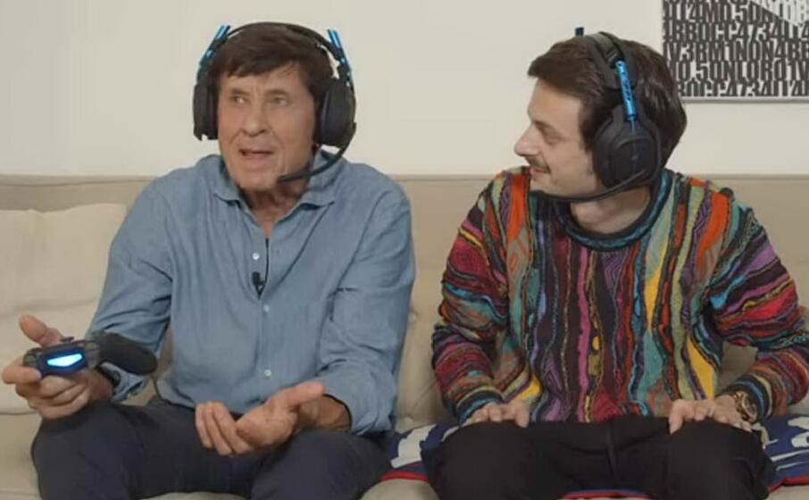 gianni morandi alla sfida con rovazzi (foto da frame video)