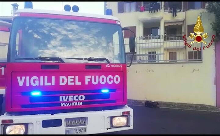 i pompieri sul posto