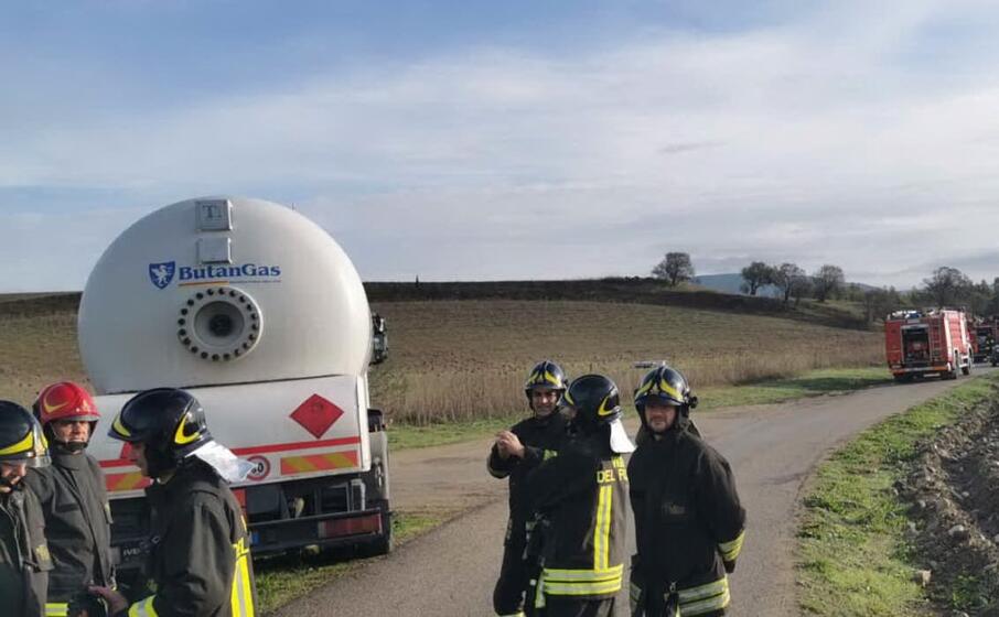 i vigili del fuoco sul posto