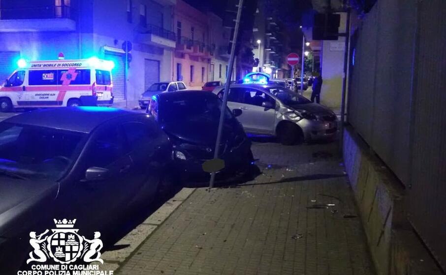 il luogo dell incidente (foto polizia municipale)