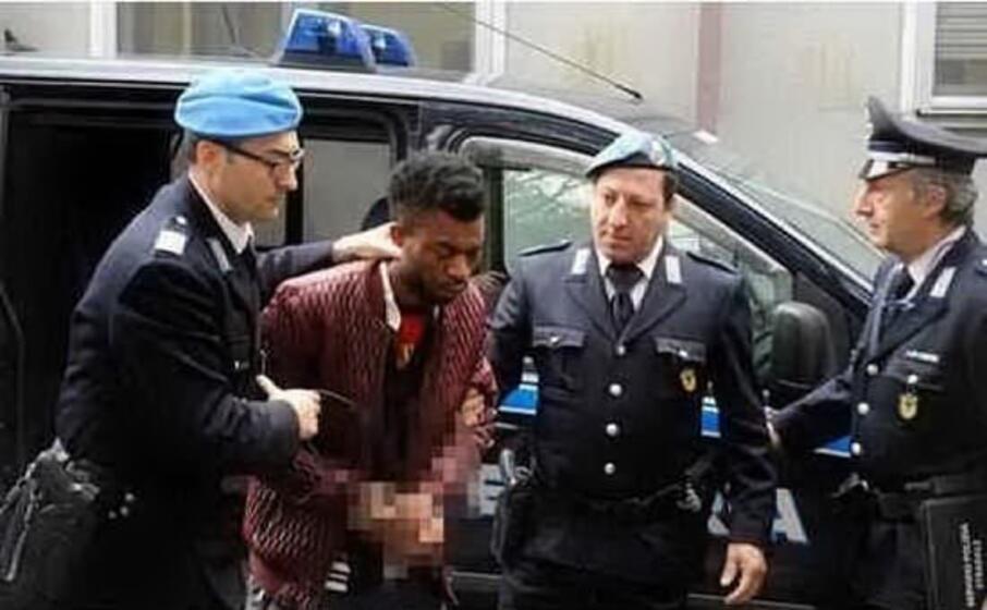 l arresto di innocent oseghale (archivio l unione sarda)