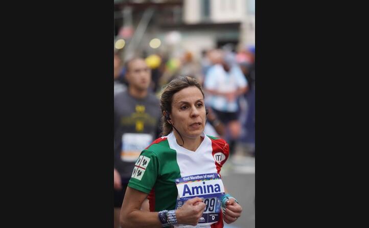 amina garau di cagliari alla maratona di londra