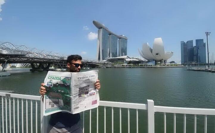 federico angius da cagliari in viaggio a singapore