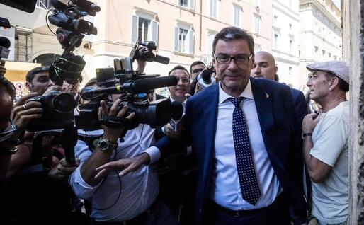 Giancarlo Giorgetti (Lega) arriva in Senato