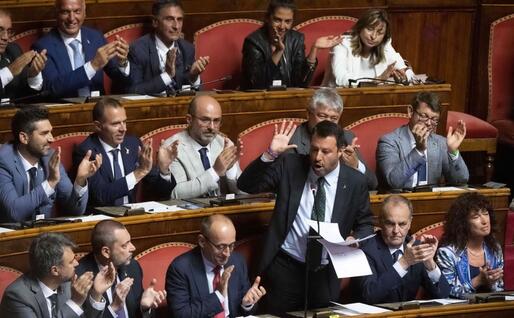 La replica di Salvini al discorso di Conte (Ansa)