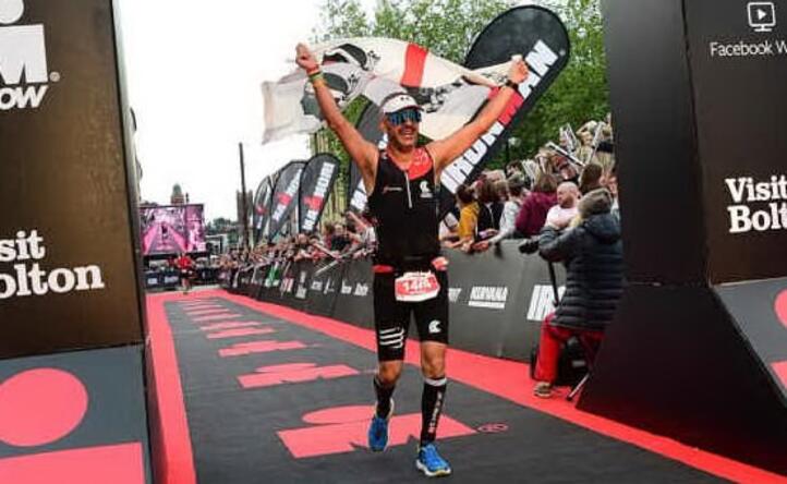 simone mocci alla ironman uk 2019 di bolton