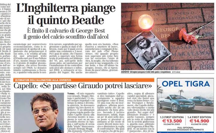 la notizia sulle pagine de l unione sarda (tutte le foto sono wikipedia e l unione sarda)