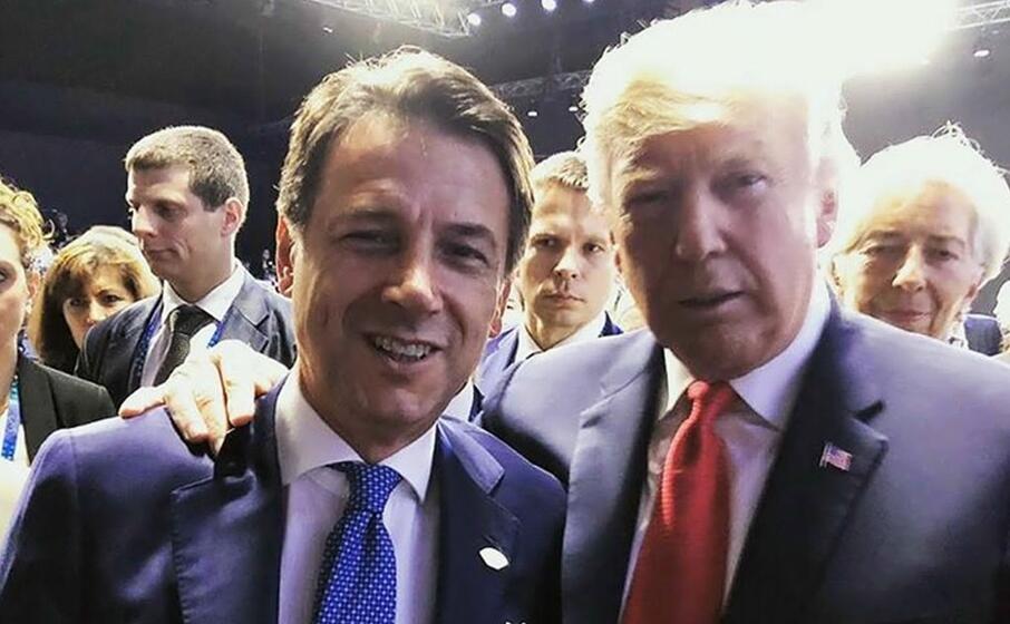 giuseppe conte e donald trump (archivio l unione sarda)
