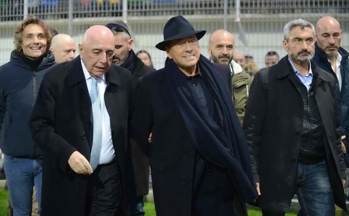 il leader di forza italia con adriano galliani