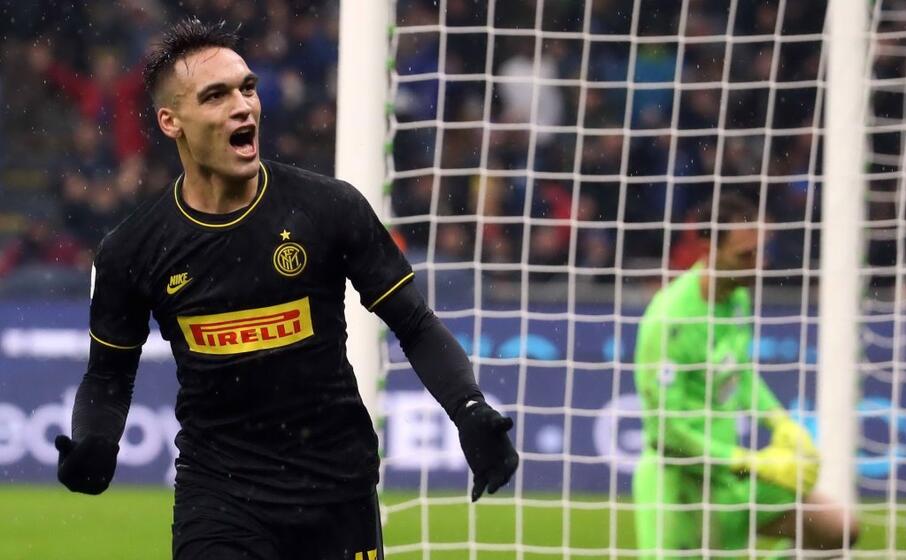 lautaro esulta dopo il gol del 2 0 (ansa bazzi)