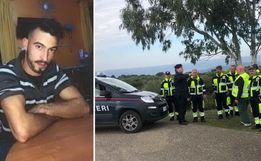 a sinistra cristian farris a destra una fase delle ricerche (foto a pintori)