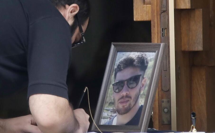i funerali di luca sacchi (ansa peri)
