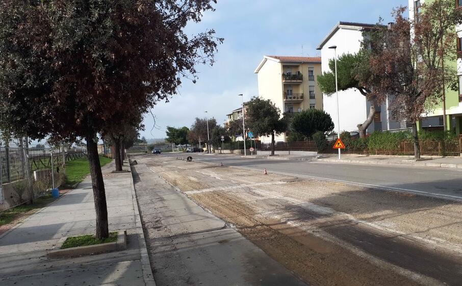 il cantiere in via s arrulloni