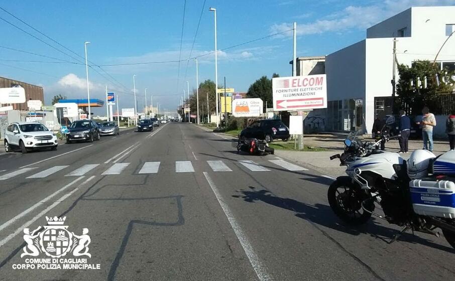 il luogo dell incidente (foto polizia municipale)