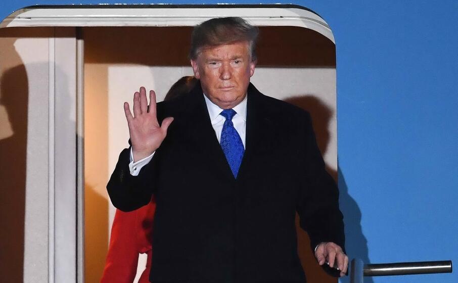 donald trump a londra per il vertice nato (ansa)