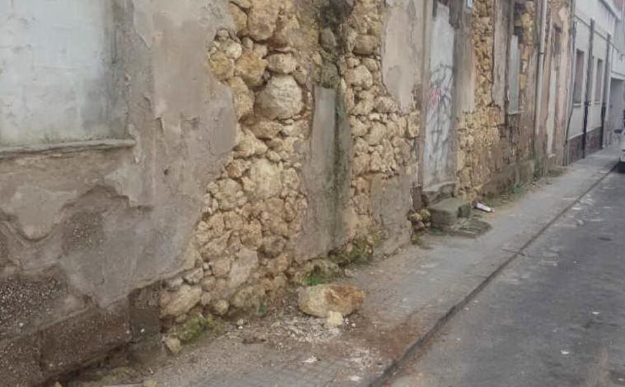 il masso caduto (foto l unione sarda pala)