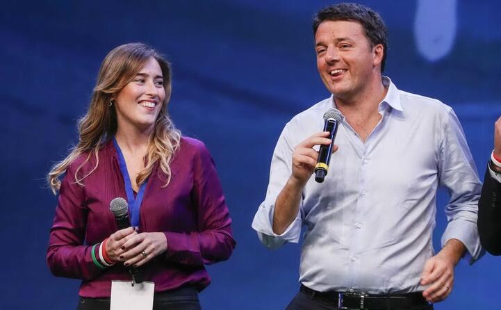 maria elena boschi e matteo renzi (archivio l unione sarda)