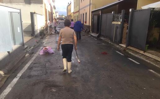 I danni della recente alluvione a Pirri (Archivio L'Unione Sarda)