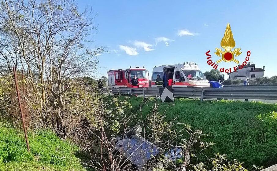 il luogo dell incidente (foto vigili del fuoco)