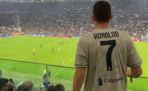 Filippo Tortu all'Allianz Stadium