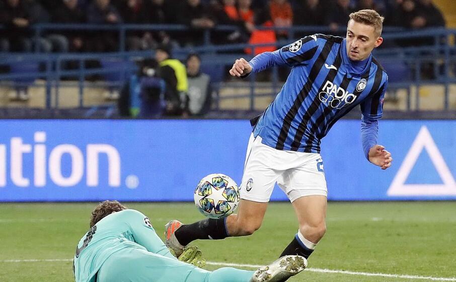 il gol del vantaggio di castagne (ansa)