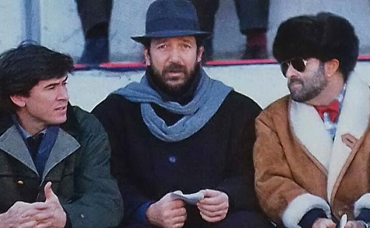 negli anni 80 allo stadio con i colleghi mingardi e lucio dalla per seguire proprio la squadra emiliana