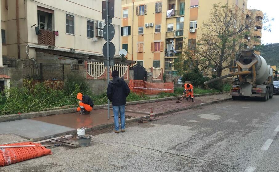 il cantiere in via marche (foto scano)