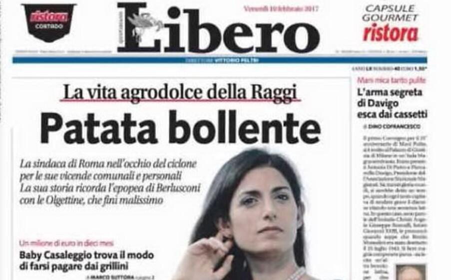 la prima pagina del quotidiano